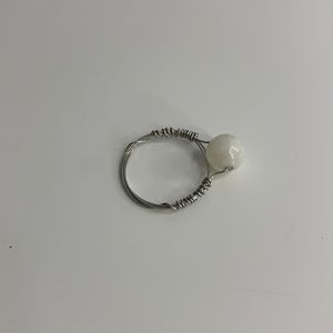 homemade pearl wire ring